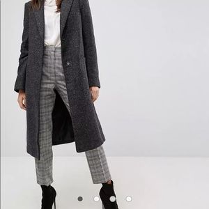 ASOS slim wool blend coat